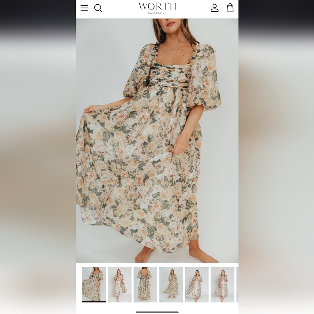 Worth Collective Melody Maxi Dress, XL, Bump-friendly, NWT